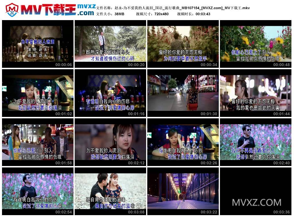 赵永-为不爱我的人流泪_国语_流行歌曲_MB107154